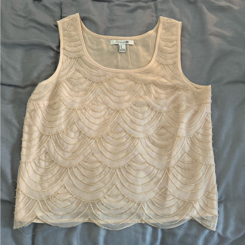 Beaded lace top